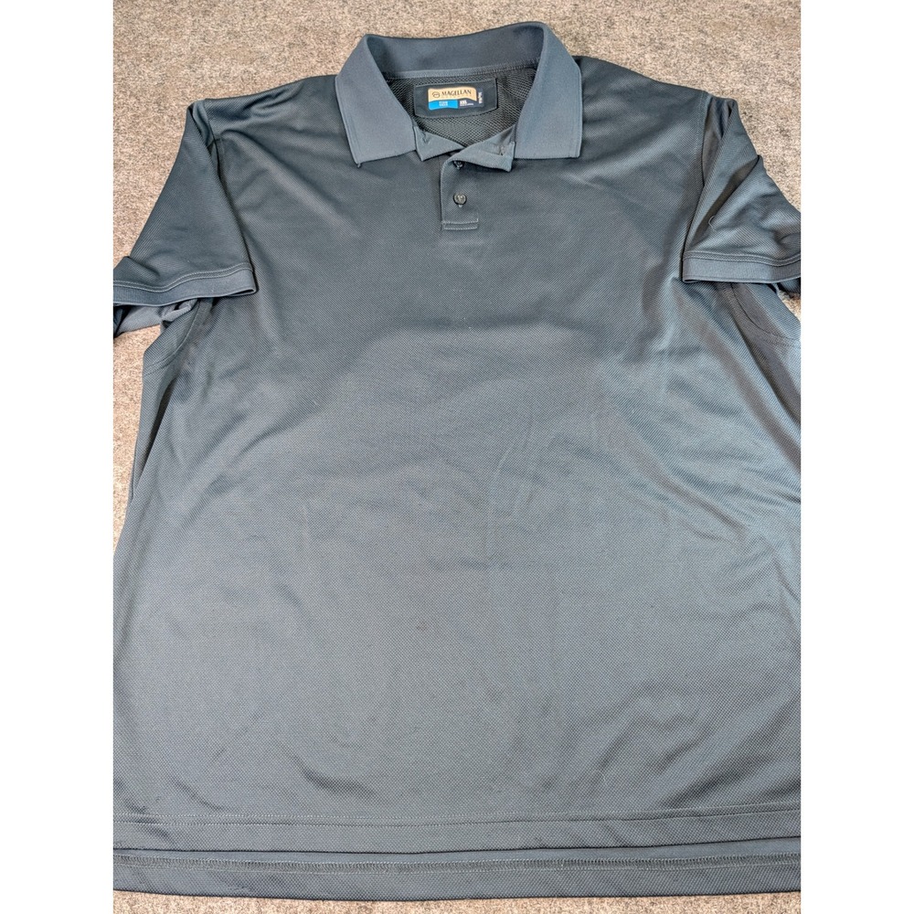 Magellan Outdoors Fish Gear Polo Mens XXL DK Loden MagWick Short Sleeve MGMF1000